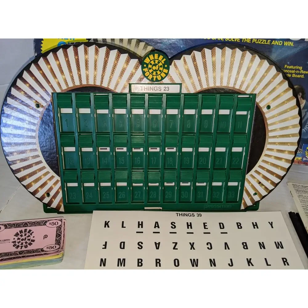 Vintage 1985 Wheel of Fortune 2nd Edition Board Game Pressman Complete